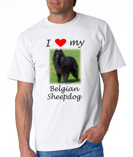 Dogs - Belgian Sheepdog Picture on a Mens Shirt